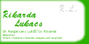 rikarda lukacs business card